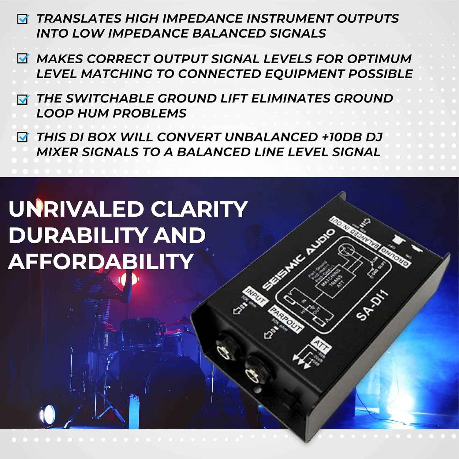 SEISMIC AUDIO SA-DI1 Passive Direct Box Pair