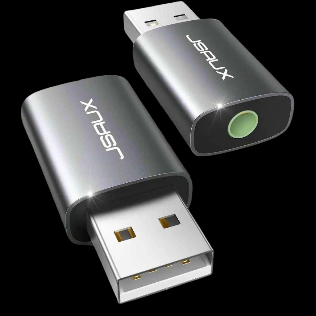 2 Pack USB to 3.5mm Jack Audio Adapter