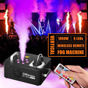 Vertical Fog Machine 1000W 6 LED Lights