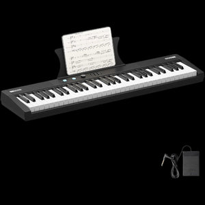 61-Key Portable Electric Keyboard Piano, Semi-Weighted Keys with Power Supply, Built-In Speakers, Pedal – Ideal for Beginners and Professionals, Perfect Birthday or Christmas Gift