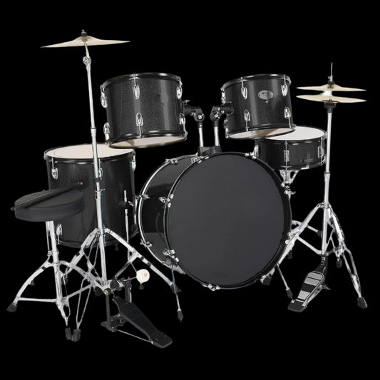 5-Piece Drum Set 22" (Black)