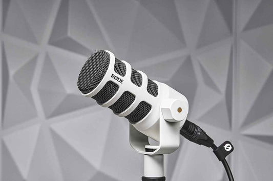 Podmic Cardioid Dynamic Broadcast Microphone - White