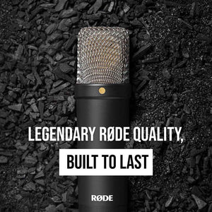 RØDE NT1 Signature Series Condenser Microphone W/ SM6 Shockmount & Pop Filter (Black)