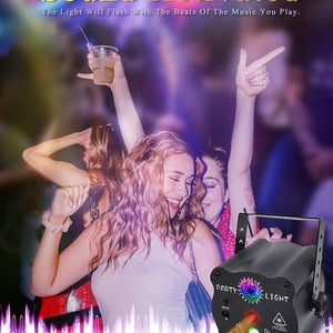 Vibrant Party DJ Disco Lights - Sound Activated with Remote Control for Epic Dance Parties and Karaoke Nights!