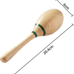 Maracas Hand Percussion Rattles,Beech Wood Material Rumba Shakers with Clear and Professional Sounds Musical Instrument for Party,Games (Natural)