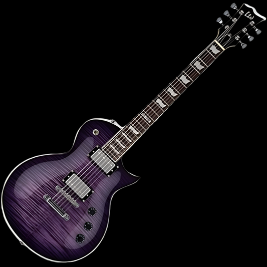 ESP LTD EC-256FM Electric Guitar (See Thru Purple Sunburst)