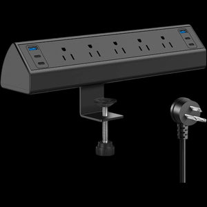 Desk Clamp Power Strip with 4 PD 20W USB-C Ports, 6 AC Outlets, 6 USB Ports, 40W Fast Charging Station, 6Ft Cord, Perfect for 1.96