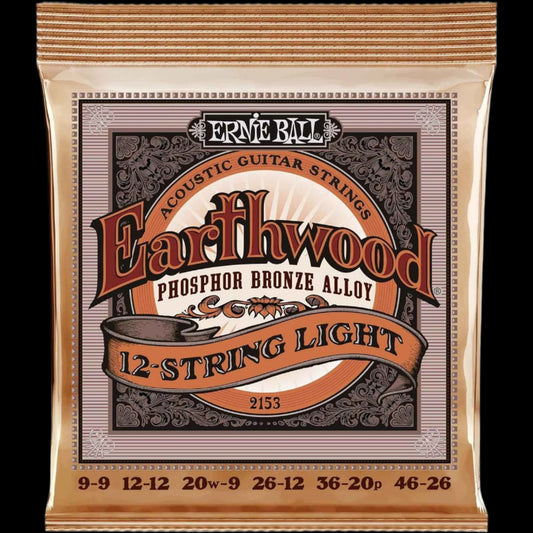 Earthwood 12-String Light Phosphor Bronze Acoustic Guitar Strings, 9-46 Gauge (P02153)