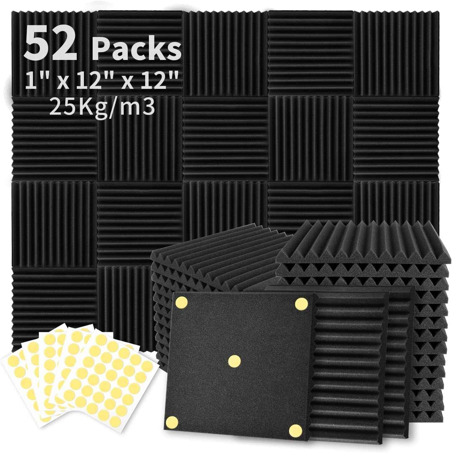 Wedge Style Foam Panels 52 Pack