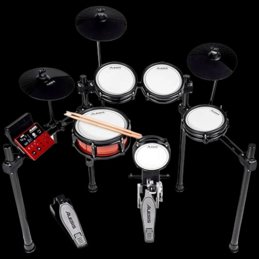 Nitro Pro Electric Drum Set with Dual Zone Quiet Mesh Pads, 500+ Authentic BFD Sounds, Bluetooth, Drumeo, USB MIDI, Double Kick Compatible