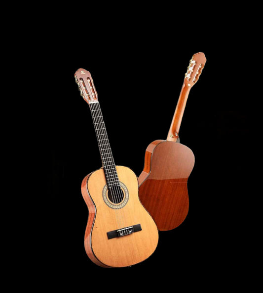 Classical Guitar Full Size 4/4 Spanish Style Classical Guitarra, 39 Inch Nylon Strings Guitar Ideal for Beginner Adults, Solid Cedar Top, by