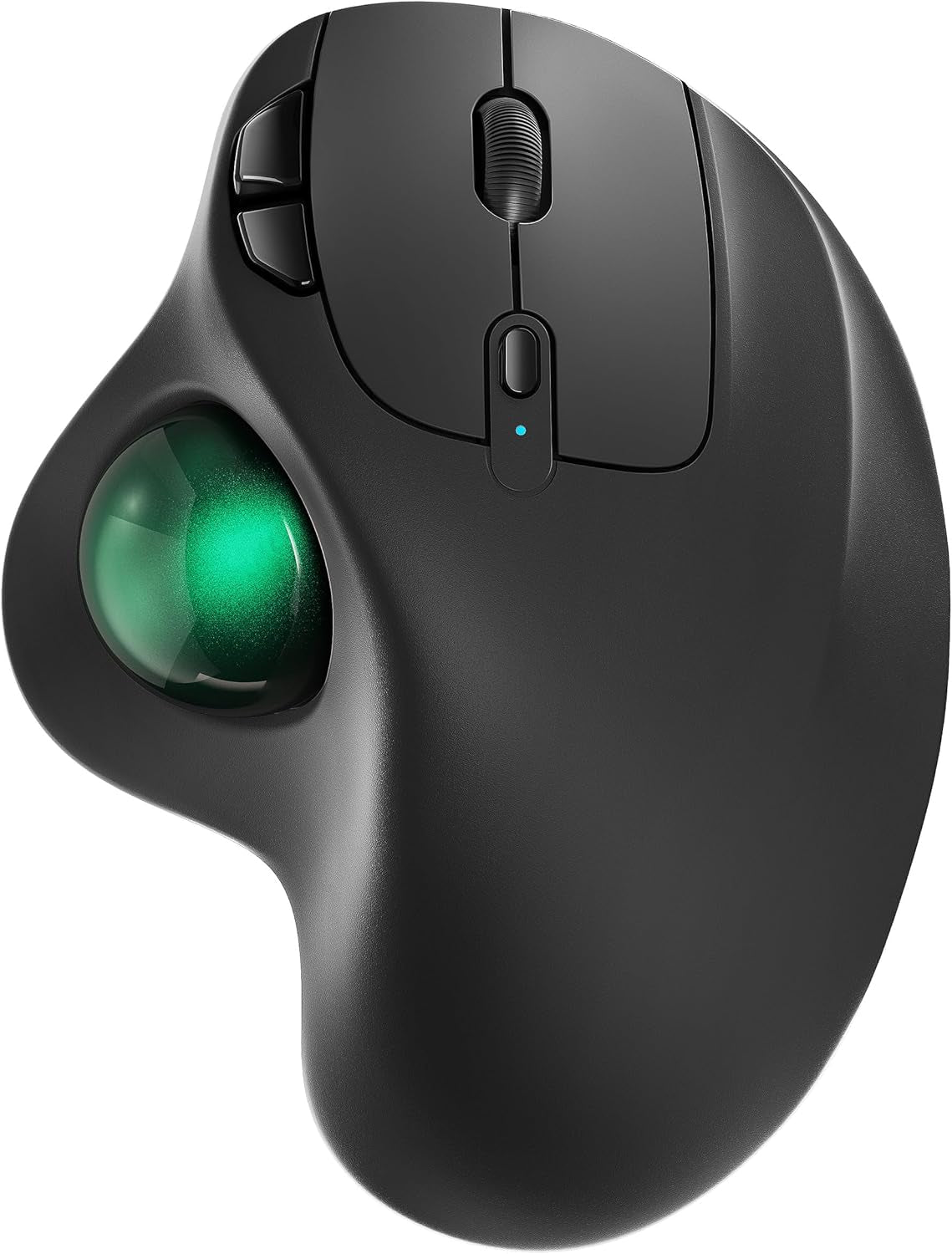 M501 Wireless Trackball Mouse, Rechargeable Ergonomic, Easy Thumb Control, Precise & Smooth Tracking, 3 Device Connection (Bluetooth or USB Receiver), Compatible for PC, Laptop, Mac, Windows.