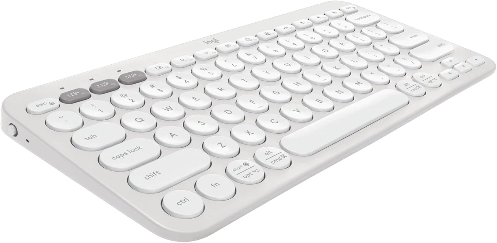 Pebble Keys 2 K380S, Multi-Device Bluetooth Wireless Keyboard with Customizable Shortcuts, Slim and Portable, Easy-Switch for Windows, Macos, Ipados, Android, Chrome OS - Tonal Graphite