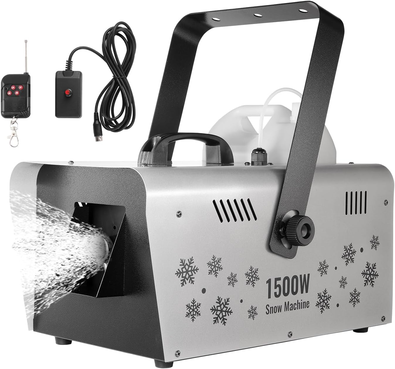 Snow Machine, 800W Snow Making Machine with 9 LED RGB Lights and Remote Control, High Output Snowflake Maker Stage Snow Effect for Christmas, Halloween, Wedding, DJ Parties and Valentine'S Day