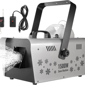 Snow Machine, 800W Snow Making Machine with 9 LED RGB Lights and Remote Control, High Output Snowflake Maker Stage Snow Effect for Christmas, Halloween, Wedding, DJ Parties and Valentine'S Day