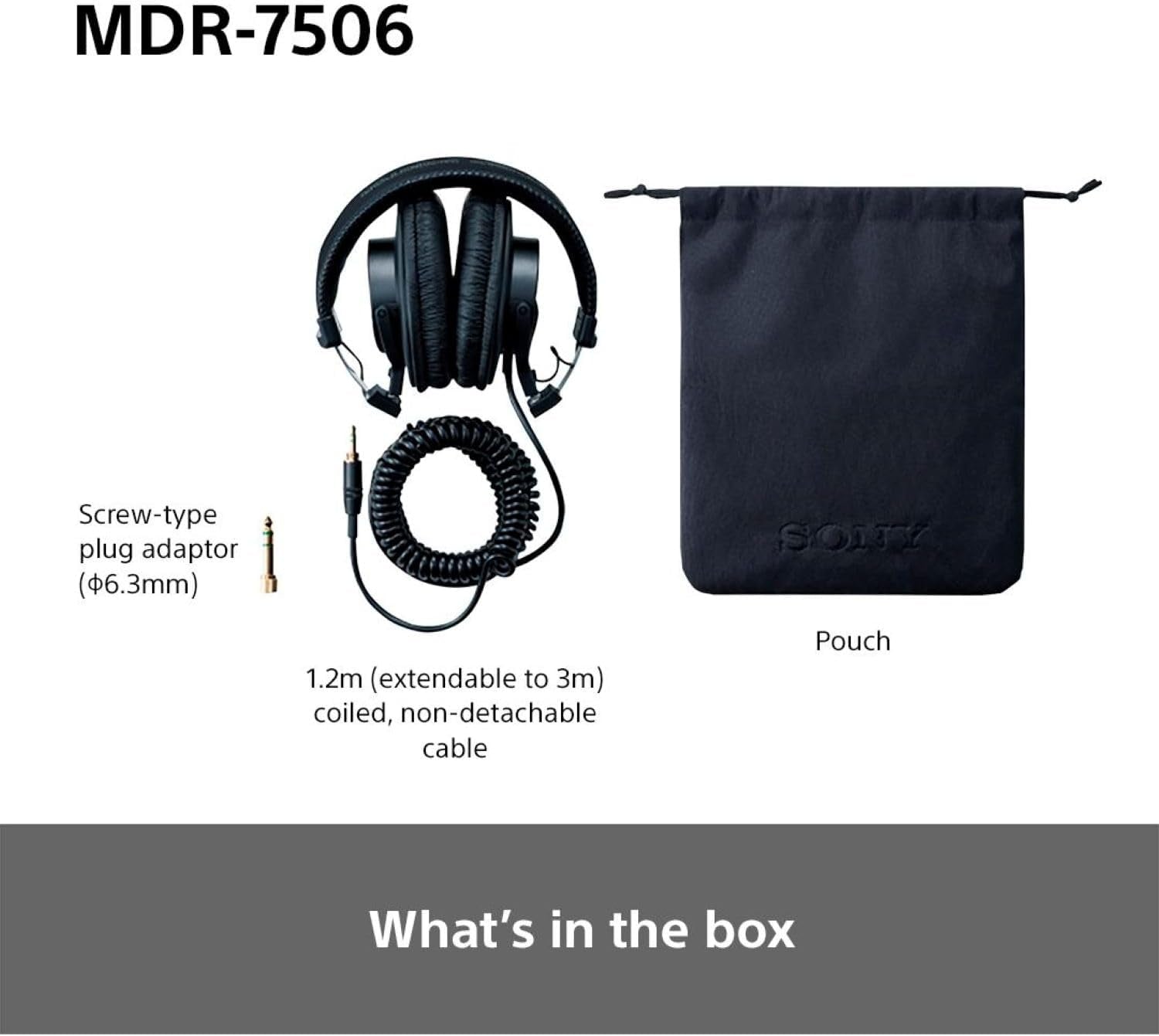 MDR7506 Professional Large Diaphragm Headphone