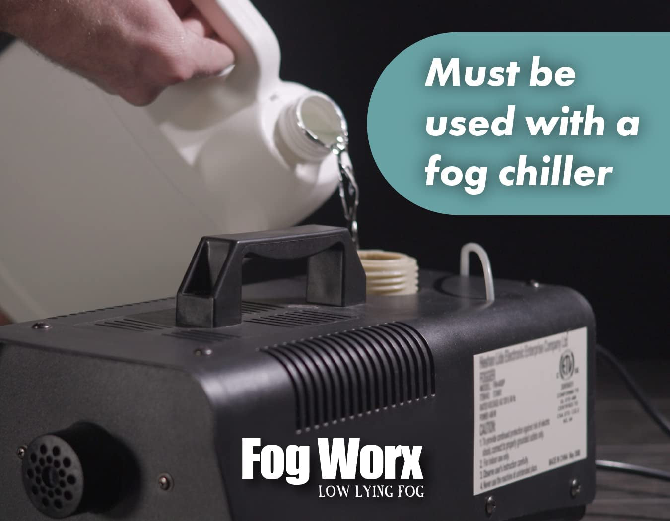 Fogworx Low Lying Fog Juice, Long Lasting Low Lying Indoor-Outdoor Fog, Designed Fog Chillers, Ground Foggers and Low Lying Fog Generators, 1 Quart