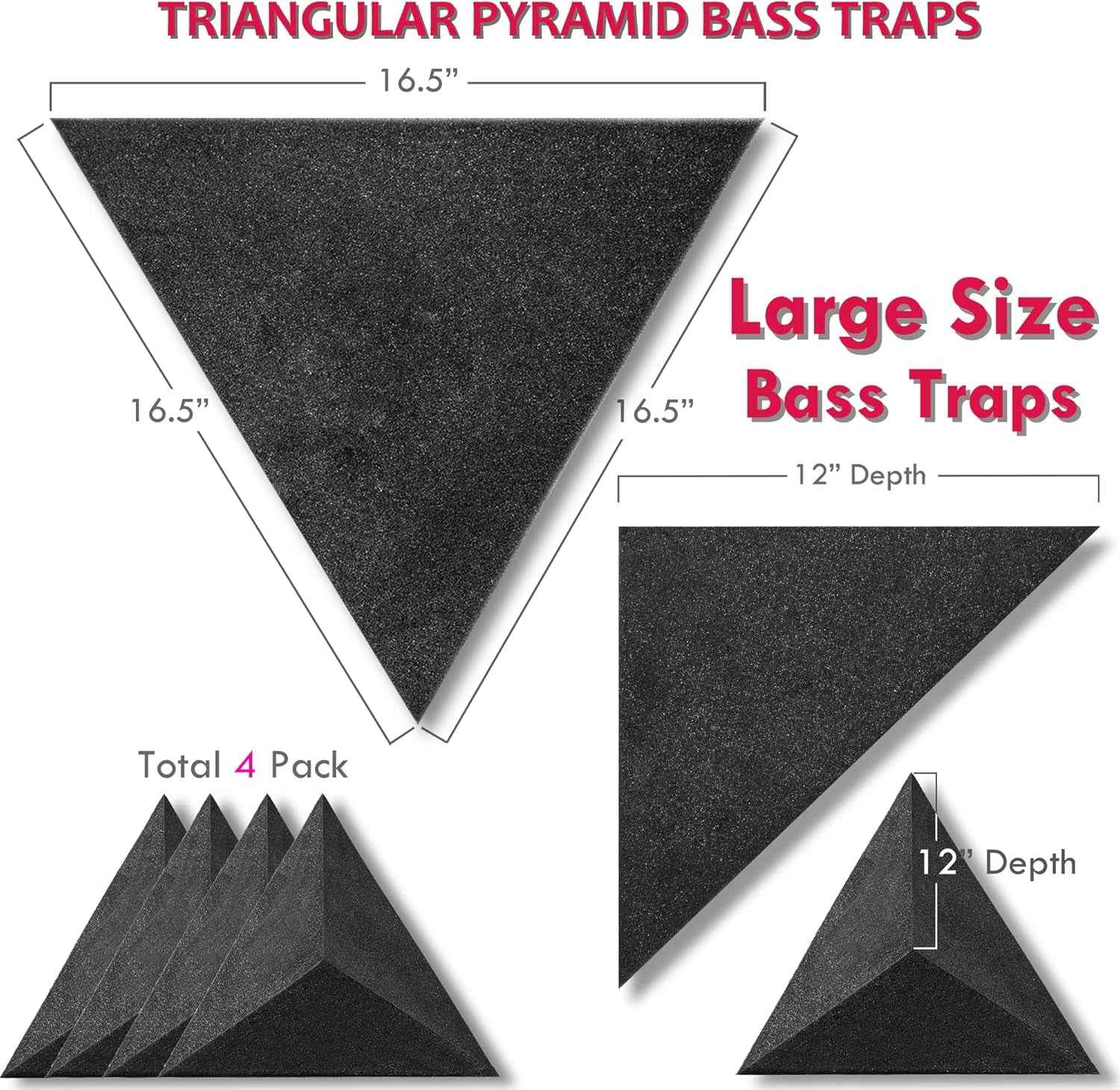 Foam Pyramid Bass Traps